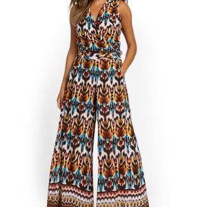 Ikat Print Palazzo Pants